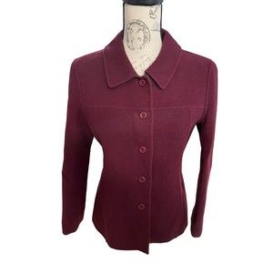 Pendleton Womans Petite Merino Wool Button Up Shirt Blazer Jacket Top New 100%